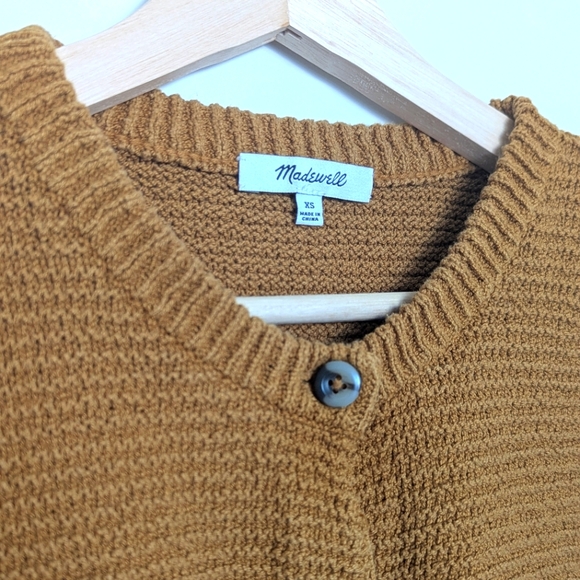 Madewell Deville Cardigan Sweater in Antique Gold - Size XS - Picture 4 of 5